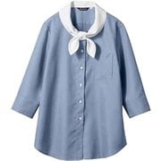 ブラウス（レディス・7分袖） 15号 ブルーチェック×白 WC2231-4