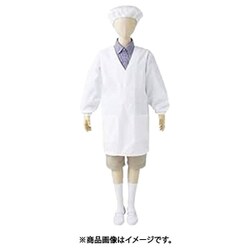 ダブル型給食衣（兼用・長袖） 10号 白 PE101-2
