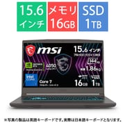 ゲーミングノートパソコン/15.6型/Core 7 プロセッサー 240H/GeForce RTX 4050 Laptop GPU/メモリ 16GB/SSD 1TB/Windows 11 Home/コスモスグレイ Thin-15-B2RVE-6959JP