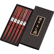 染木網目 黒箱 22.5cm 5入 箸セット 日本製 703786