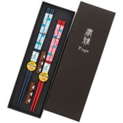 小春富士 高級黒箱 23cm/21cm 2入 箸置付セット 箸 食洗機可 日本製 707241