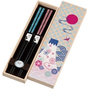 鏡桜 カラフル富士桐箱 23cm 2入 箸セット 日本製 709399