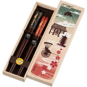 陶彩絵巻 富士 日本の風景桐箱 23cm/21cm 2入 箸セット 日本製 709382