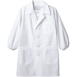 児童用白衣コート 長袖 130cm 白 PER121-2