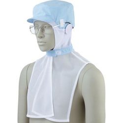 頭巾帽子 兼用 LL ブルー 9-1082