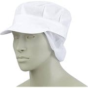メッシュ八角帽子たれ付 兼用 M 白 9-625