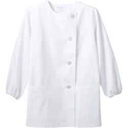 調理衣 レディス 長袖 4L 白 1-021