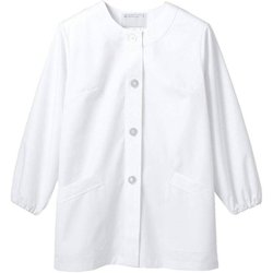調理衣 レディス 長袖 L 白 1-031