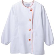 調理衣 レディス 長袖 M 白 1-041