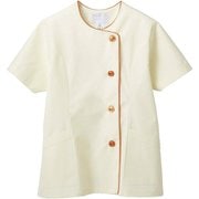 調理衣 レディス 半袖 3L クリーム 1-046