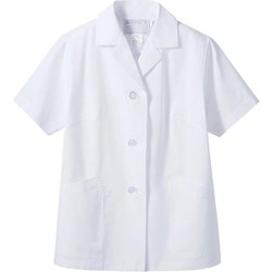 調理衣 レディス 半袖 L 白 1-402