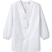 調理衣 レディス 長袖 L 白 1-411