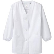 調理衣 レディス 長袖 5L 白 1-411
