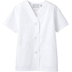 調理衣 レディス 半袖 4L 白 1-432