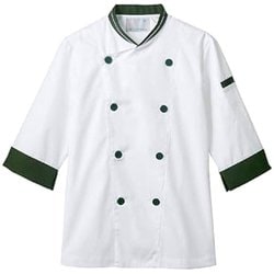 コックコート(兼用・7分袖) LL 白 6-434