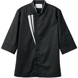 コックコート（兼用・7分袖） LL 黒 6-1140