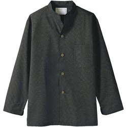 調理シャツ（兼用・長袖） L 黒 2-395