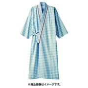 患者衣(男女兼用・8分袖)ガウン式 M サックス/ベージュ 59-411