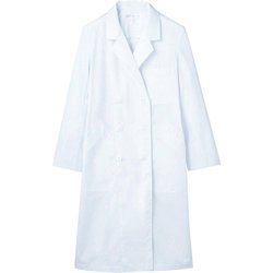 ドクターコート（レディス長袖ダブル） L 白 71-071