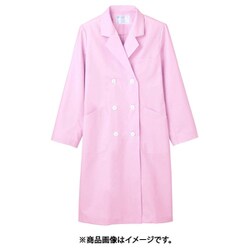 ドクターコート（レディス長袖ダブル） S ピンク 71-075
