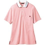 ポロシャツ(男女兼用・半袖) L ピンク/白 32-5032