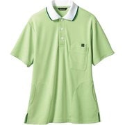 ポロシャツ(男女兼用・半袖) 3L グリーン/白 32-5034