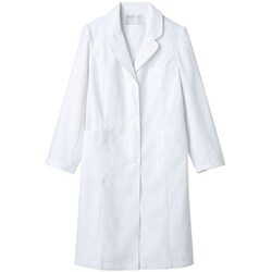 ドクターコート（レディス長袖シングル L 白 71-121
