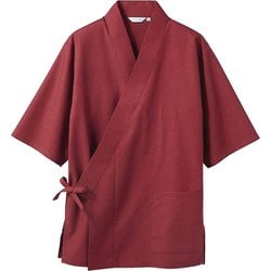 はっぴ 兼用 7分袖 3L 臙脂 3-577