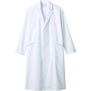 ドクターコート（メンズ長袖シングル） 3L 白/グレー 71-690