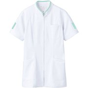 ジャケット(レディス・半袖) 6L 白/ミント 73-1276