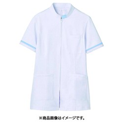 ジャケット（レディス・半袖） 7L 白/サックス 73-1284