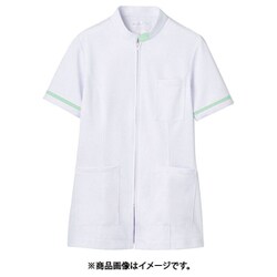 ジャケット（レディス・半袖） 3L 白/ミント 73-1286