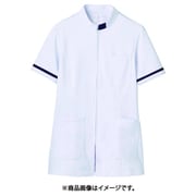 ジャケット(レディス・半袖) LL 白/ネイビー 73-1288