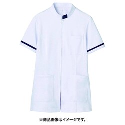 ジャケット（レディス・半袖） 4L 白/ネイビー 73-1288