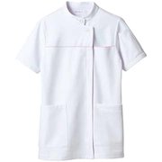 ジャケット(レディス・半袖) 7L 白/ピンク 73-1292