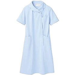 ナースワンピース（レディス・半袖） LL サックス 73-1776