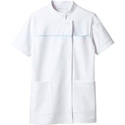 ジャケット(レディス・半袖) 6L 白/サックス 73-1294