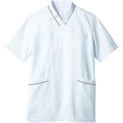 スクラブ(メンズ・半袖) 4L 白/ネイビー 72-1309