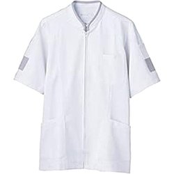 ジャケット(メンズ・半袖) L 白/グレー 72-846