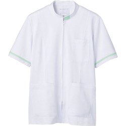 ジャケット(メンズ・半袖) 3L 白/ミント 72-850