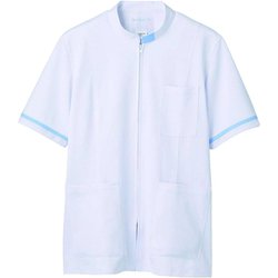 ジャケット（メンズ・半袖） S 白/サックス 72-854