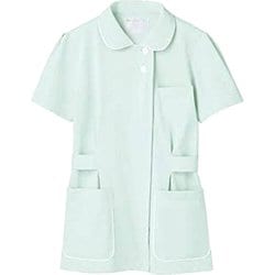 ナースジャケット(半袖) M ミント/白 73-1448