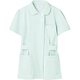 ナースジャケット（半袖） 5L ミント/白 73-1448