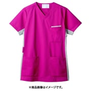 スクラブ(男女兼用・半袖) 3L バーガンディ/グレー 72-912
