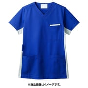 スクラブ(男女兼用・半袖) 9L ダークブルー/グレー 72-919