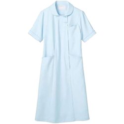 ナースワンピース（半袖） LL サックス 73-1934