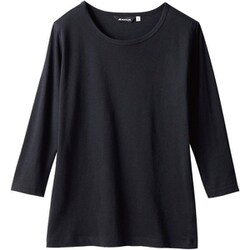 Tシャツ（兼用・8分袖） M 黒 CE423-1