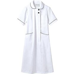 ナースワンピース（レディス・半袖） 9L 白/ネイビー 73-1958