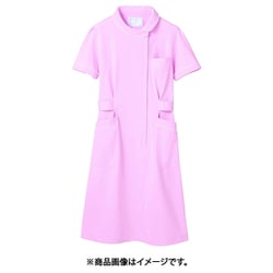 ナースワンピース（半袖） 6L ピンク/白 73-1474
