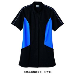 ジャケット（レディス・半袖） 3L 黒/ブルー JU803-03